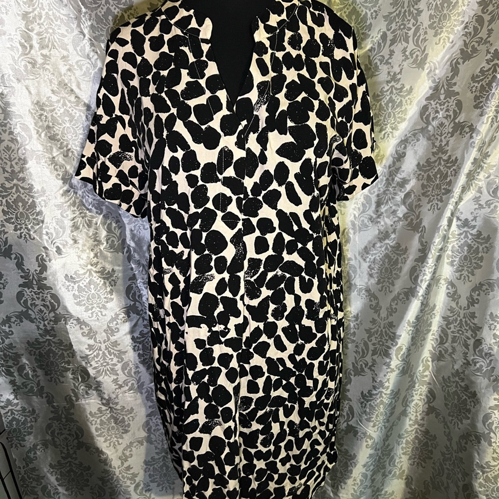 H&M Black and White Animal Print Summer Dress